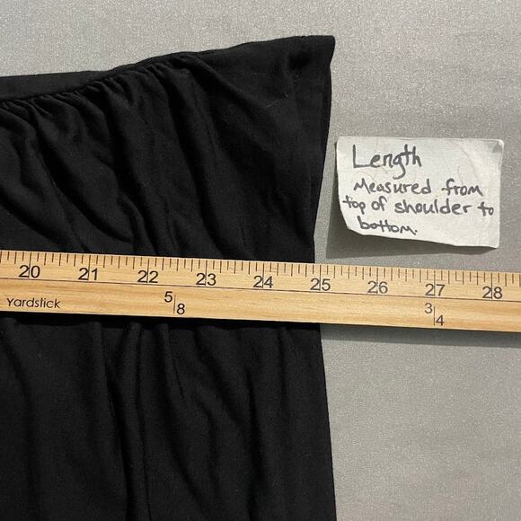 AB Studio Ruched Black Top Size XL Office Siren Blouson Stretch Knit Preppy Y2K - Picture 10 of 11